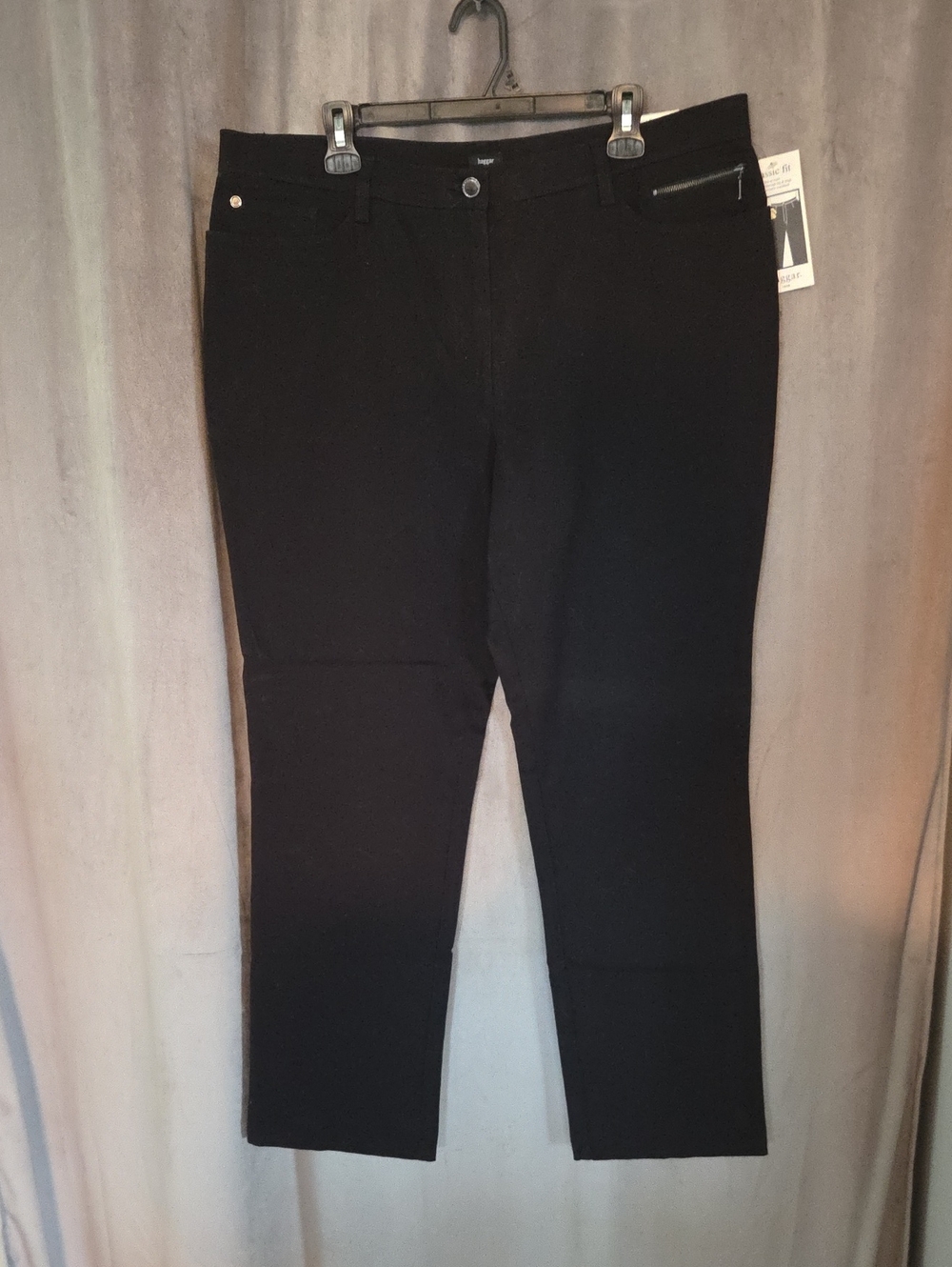 NWT Size 18 Haggar Black Straight-Leg Women’s Trousers